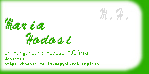 maria hodosi business card